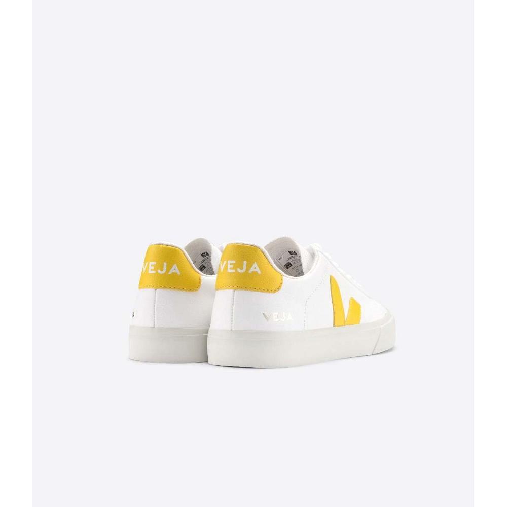 Veja CAMPO CHROMEFREE Low Tops Sneakers Herre White/Yellow | NO 298QMA